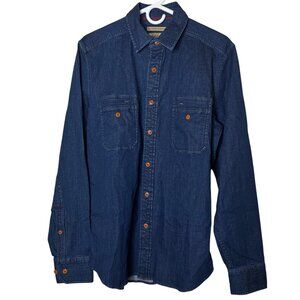Gilded Age Denim Button Up Shirt Men’s M Blue Long Sleeve Workwear Classic